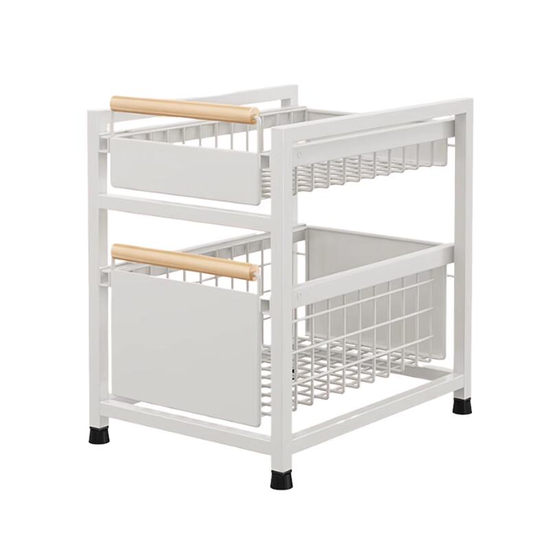 Double-Layer Pull-Out Dish Drying and Storage Rack