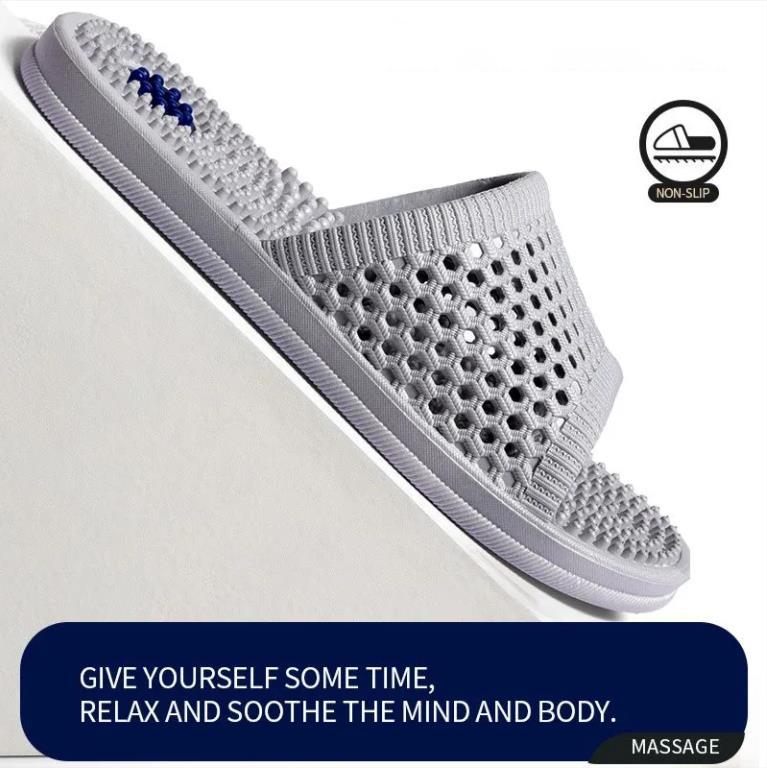 Summer Man's Foot Massage Slippers Women's Soft Sole Non Slip Light Sole of The Foot Particle Thorny Home Slippers Bathroom Slippes