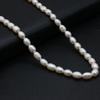 36cm Strand 5-6mm Natural Freshwater Rice Pearls Spacer Beads DIY Earring Necklace Bracelet Parts
