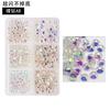 6-Grid Nail Art Diamond Box Ss6-Ss20 Large-Capacity Flat-Bottomed Rhinestone Set Diy Nail Jewelry Sticker Drill 1560 Pcs