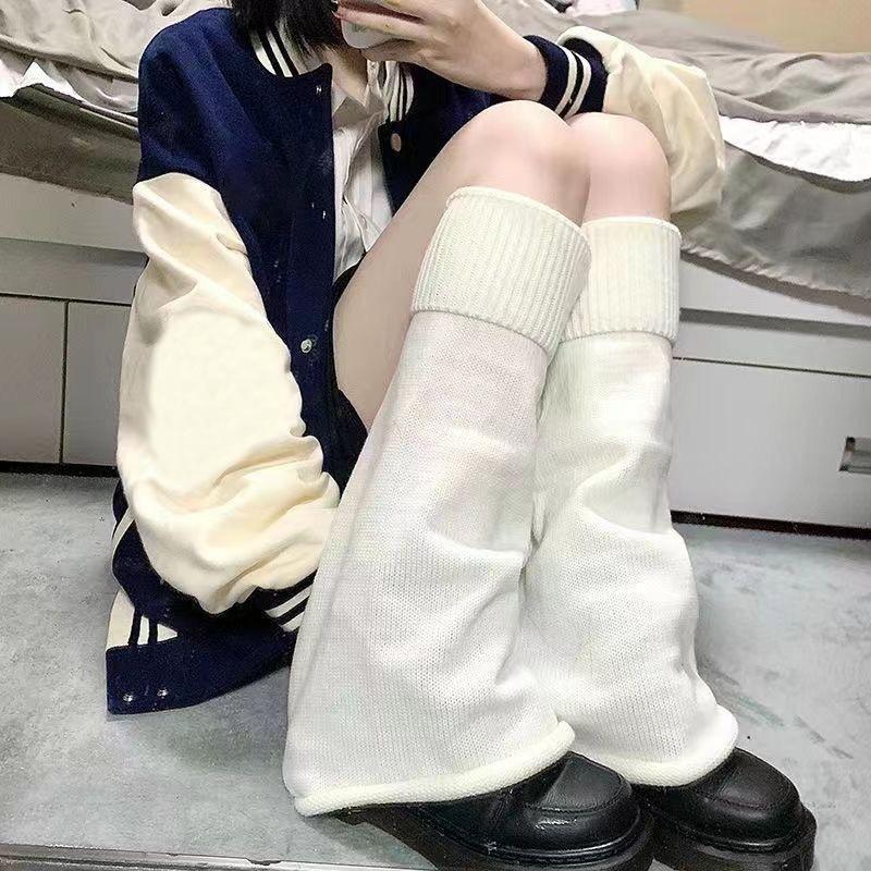 

Pile Socks Comfortable Knitted Soft Aesthetic Versatile Personality Keep Warm Polyester Fiber Plasticity Fashion 1Pair белый