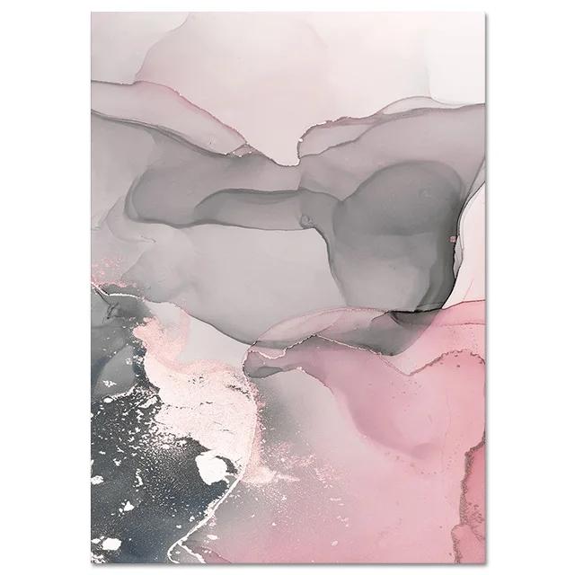 

Скандинавский абстрактный розовый серый мрамор постеры принты холст картины настенные художественные картины гостиная в скандинавском стиле украшение дома 30X40cm No Frame