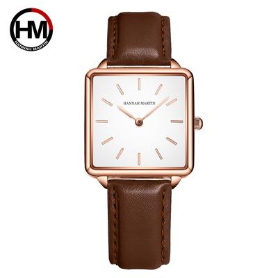 Frauen Rose Gold Einfache Art Und Weise Lässige Marke Armbanduhr Luxus Dame Platz Leder Uhren Relogio feminino