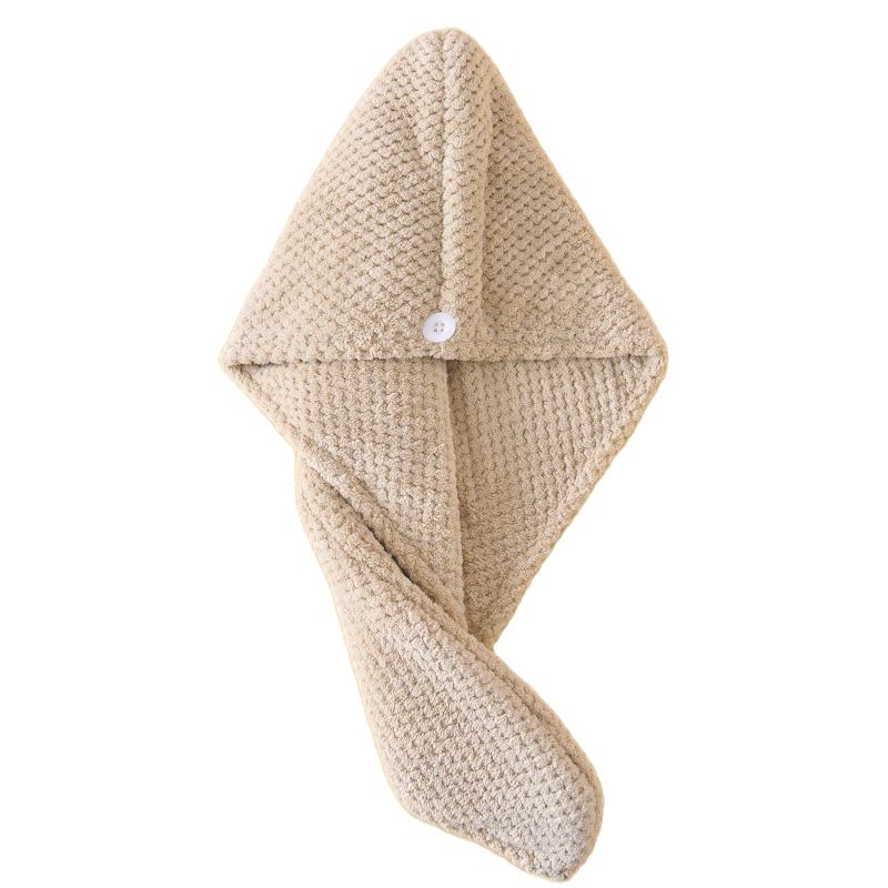 Alileader Mikrofaser-Haartuchwickel Super saugfähiger Turban Korallensamt Haartrockenhut Kappen Haartücher für Frauen mit lockigem langem Haar