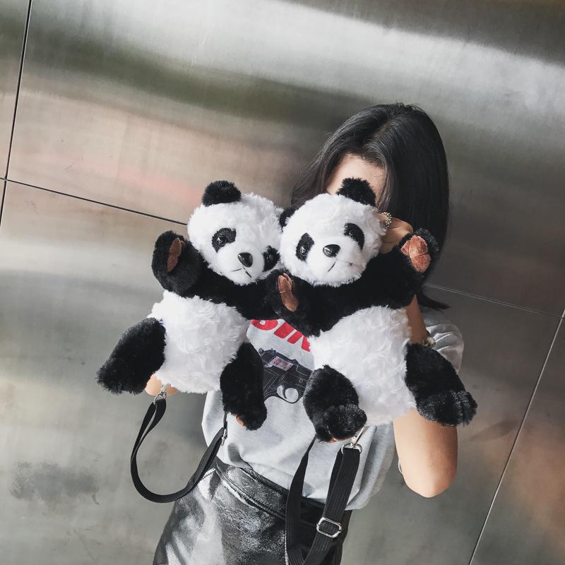 Roztomilá plyšová taška pro pandu Panda Taška kreslená taška přes jedno rameno