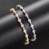 Heißverkauf Mode Hip Hop Schmuck Gold Silber Farbe Federverschluss Blumenform Bling CZ Iced Out Tennisarmband für Damen Geschenk