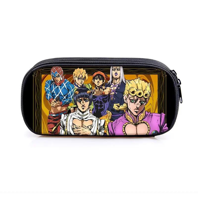 Anime Jojo Bizarre Adventure Piórnik Kujo Kira Yoshikage KILLER QUEEN Kosmetyczki Pudełko na przybory szkolne dla nastolatków Torby na artykuły papiernicze Prezent