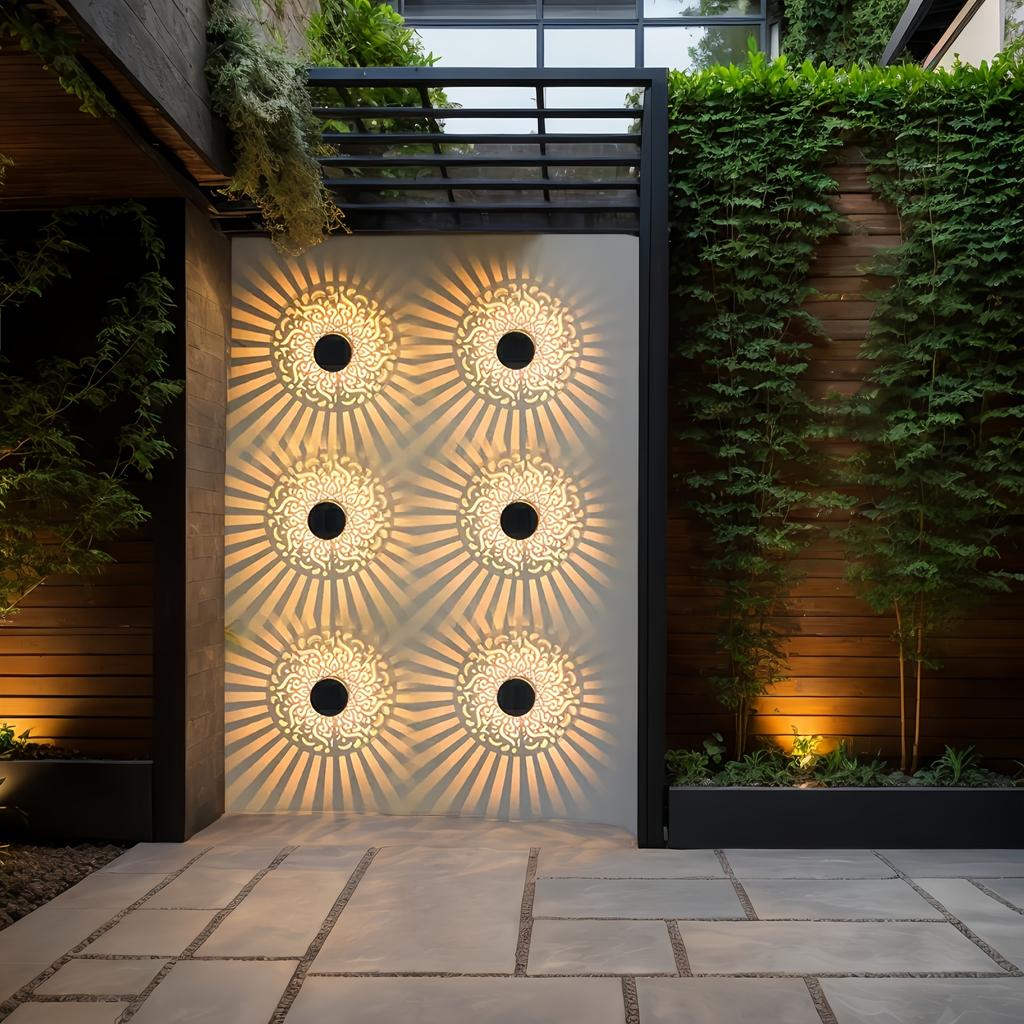 2pcs Solar Light Outdoor Garden Hanging Light LED Landscape Light Garden Decoration Waterproof Projection Light