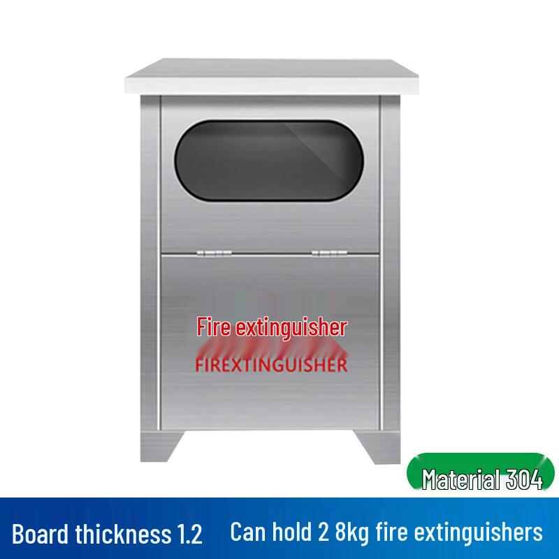 Miling Stainless Steel Transparent Fire Extinguisher Box 72x43x22cm