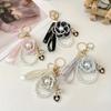 1 Elegant Handmade Camellia Keychain with Imitation Pearl Design, Suitable for Hanging On Cars, Bags, Any Item, Christmas Gifts