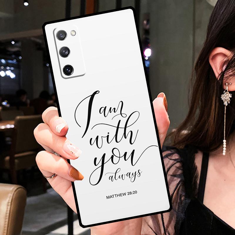 

Чехол из библейского стиха с крестом Иисуса для Samsung Galaxy S20 FE S9 S10 Plus Note 10 Note 20 S21 S22 Ultra, задняя крышка для телефона Note 20 Ultra