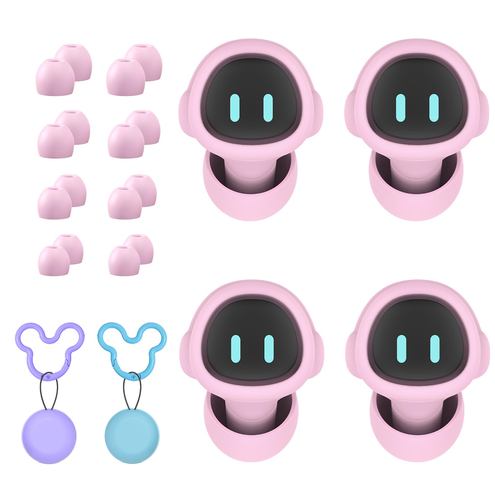 

Quietide Earplugs ages Live Performance Earplugs for 4 Sizes of Ear Tips Suitable for Movie and Other Loud These Reusable Earplugs Provide Hearing розовый