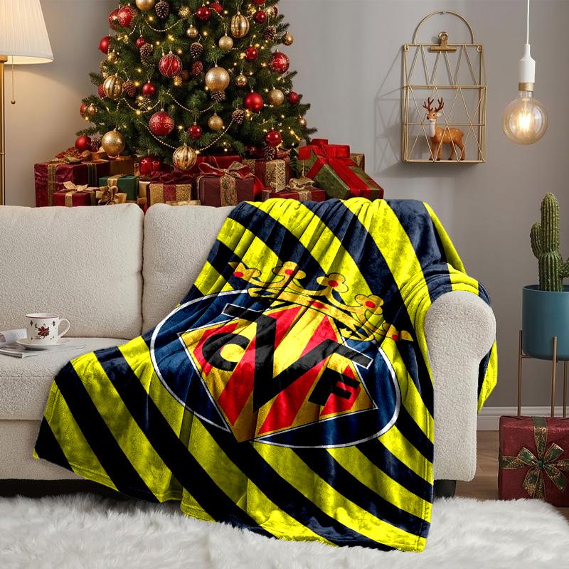 Villar-real Football Club Blanket Lightweight Ideal Bedding Blanket Perfect for Travel, Camping, Living Rooms, Offices, Sofas, Fan Christmas gift
