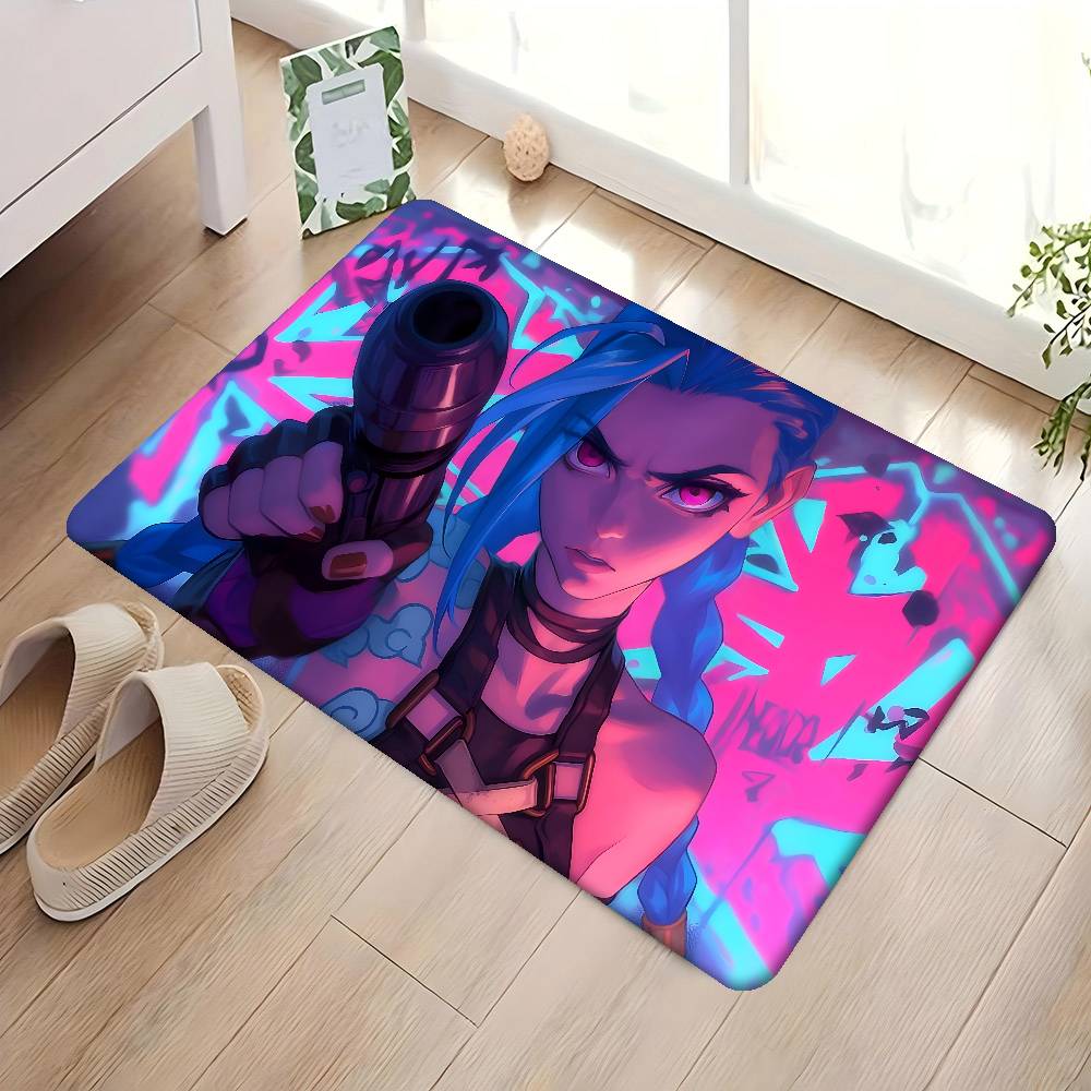 1PC Anime J-Jinx Game Kitchen Mat Kids Room Bedroom Decoration Balcony Anti-Slip Doormat Living Room Alfombra
