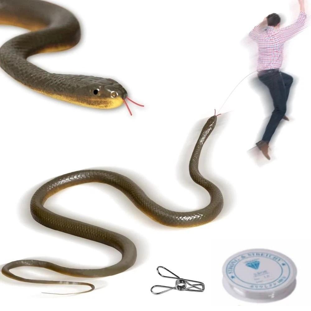 Realistic Simulation Snake S-Shaped Fake Snake Teasing Friends Prank Snake Toy Cosplay Props