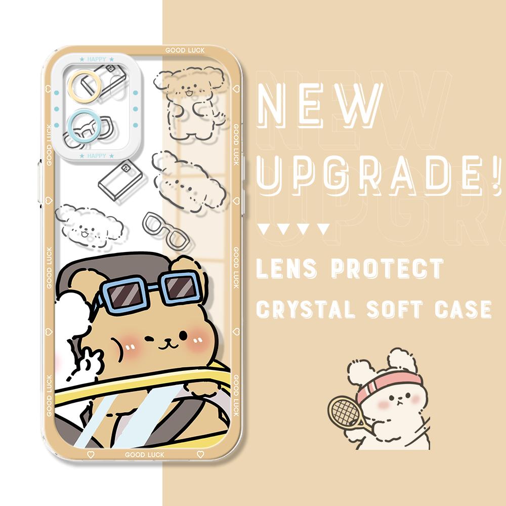 Shockproof Cartoon Astronaut Crystal Case Full Cover Camera Protection Transparent Soft Phone Casing for Vivo Motorola
