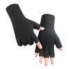 Student Writing Warm Gloves Autumn and Winter Half-finger Gloves German Velvet Cationic Men's and Women's Touch Screen Dew Five-finger Manicure