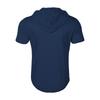 Summer New Men's Hooded Sports Fitness Versatile Casual Short Sleeved T Shirt