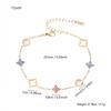 Four-leaf Clover Bracelet Elegant and Sophisticated Square Diamond Flower Titanium Steel Women's Bracelet