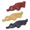 Crocodile Statue Ornament Mini Alligator Sculpture Tea Lovers Gift Purple Sand Tea Pet Crocodile Figurine for Cabinet Tearoom