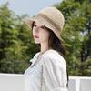 Women'S Japanese-Style Sun Hat Summer Beach Fisherman Hat Multicolor Woven Versatile Face Cover For Sun Protection