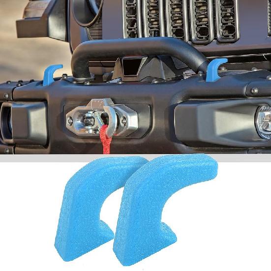 JWWY Bumper Tow Hook Covers Tow Trailer Hitch Receiver Cover Towing Hitch Rubber Sleeve Protector Cover Trim Fit for 2007-2025+Jeep Wrangler JL