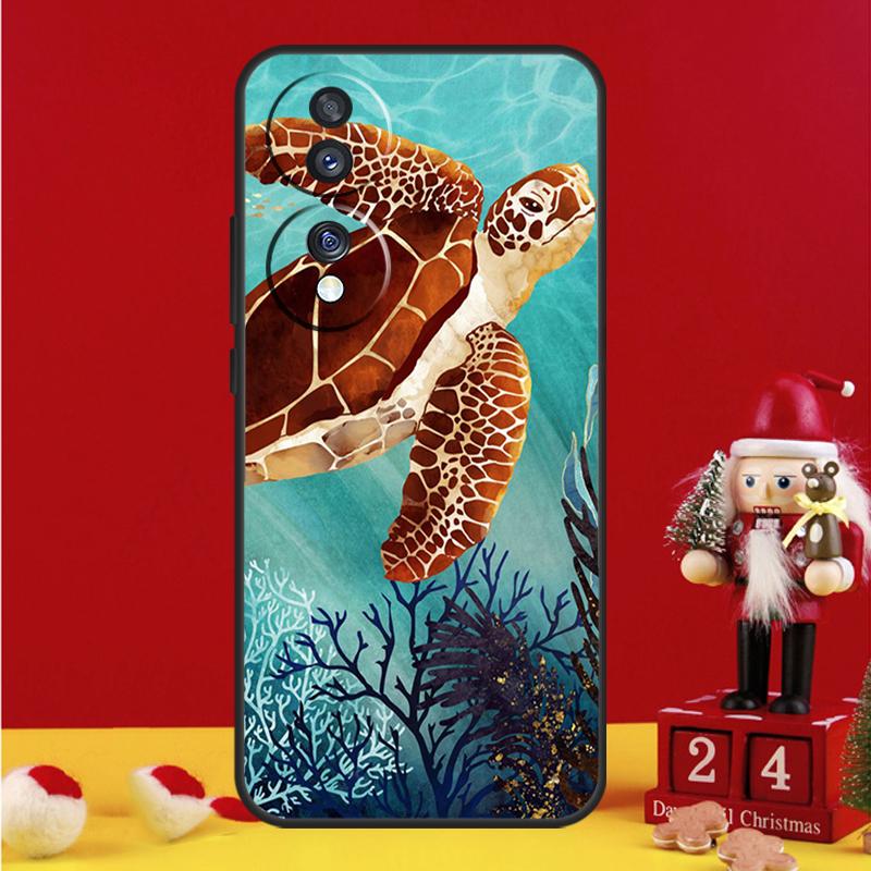 Sea Turtle Case For Honor 90 70 50 Magic 6 Lite Magic 5 Pro Honor X6a X7a X8a X9a X8 X9 X8b X9b Case