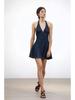 European & American Style Sexy Deep V-Neck Halter Denim Dress - Slim Fit Short Skirt for Women