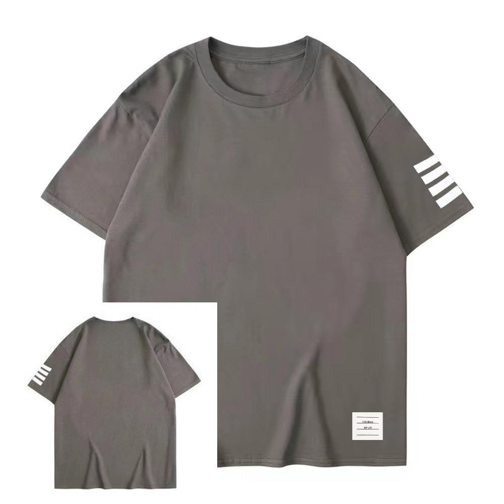 Thom Browne America Summer Men's T Shirt Classic Print Pure Cotton Casual Sport Round Neck Short Sleeve Casual Street Tee