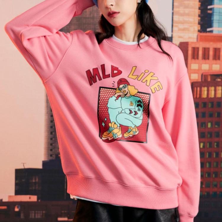 New MLB FW22 American Sweatshirt Unisex Pink 3AMTL0224-07PKS