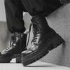 Britische Herrenmode Party Schuhe Denim Stiefel mit dicker Sohle Cool und trendy Vielseitige Herrenschuhe