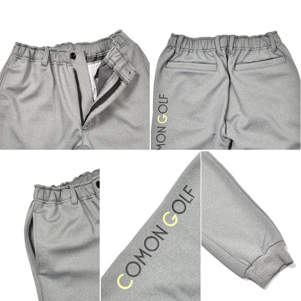 COMON GOLF Golf Plus Jogger Bonded Size Heather Men's Pants, Fleece-Lined, Stretch, Size, Pants, Warm, Trousers, Fall/Winter, 3XL, Gray, CG-22020