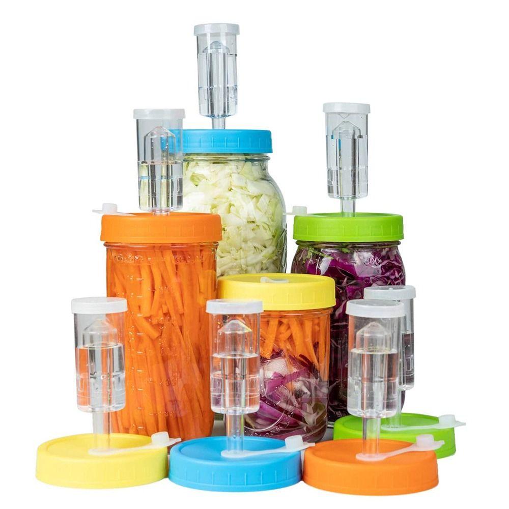 Top 86mm Airlock Fermentation Lids Jar Cover for Wide Mouth Mason Jar with One-way Exhaust Valve