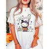 Hello Kitty HalloweenThemed TRICK Magic Print Round Neck OnePiece Summer ShortSleeve TShirt Vintage TShirt Cotton