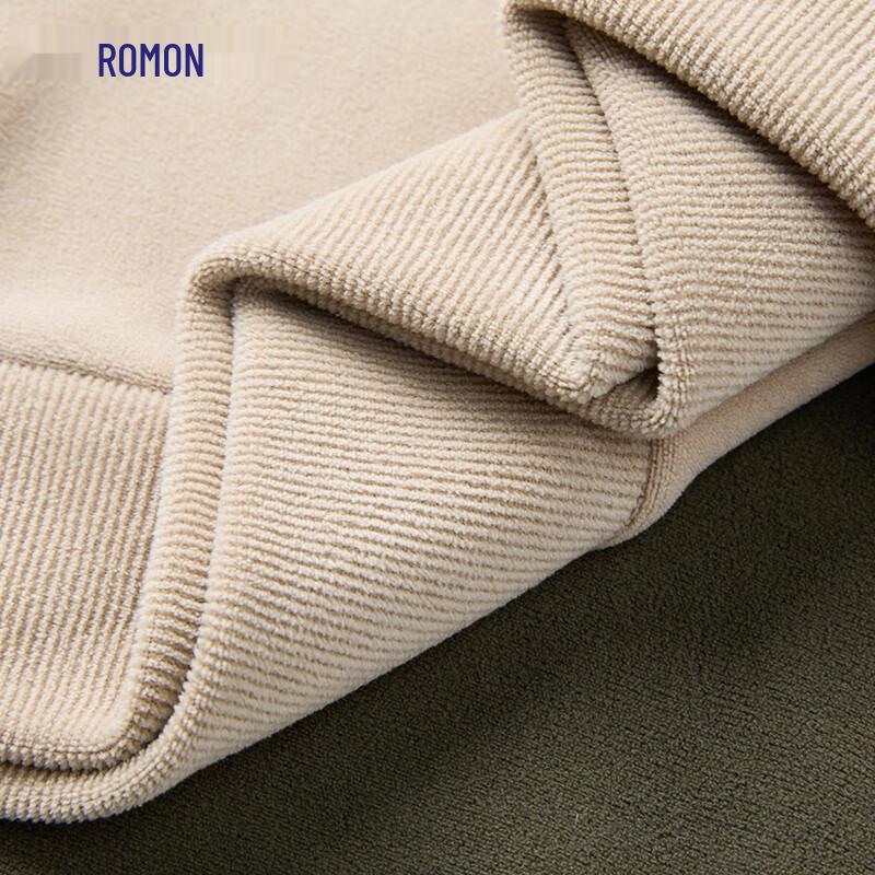 ROMON Men's Half-Zip Mock Neck Wool Blend Sweatshirt