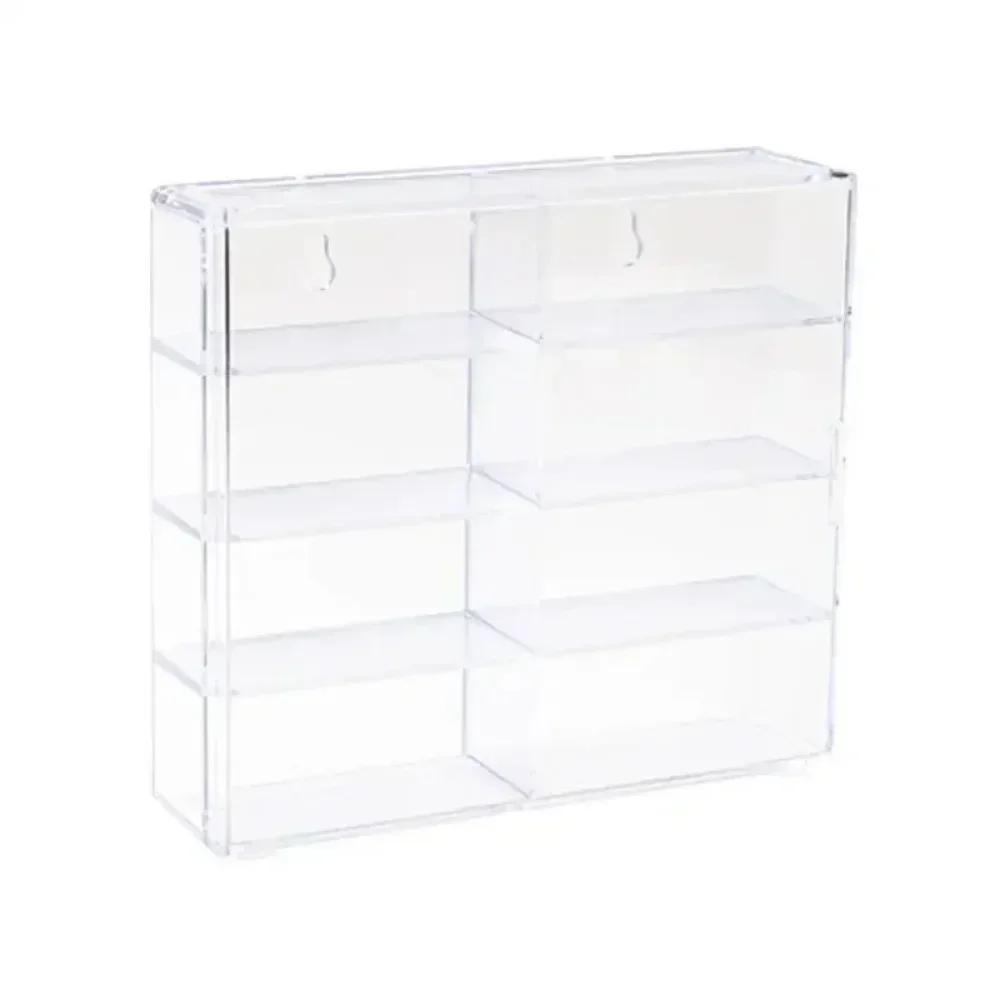 Acrylic Car Display Box 1:64 For Hot Wheels Car Model Toy 8 Grid Cabinet Rack Dustproof Stackable Car Storage Boxes Transparent