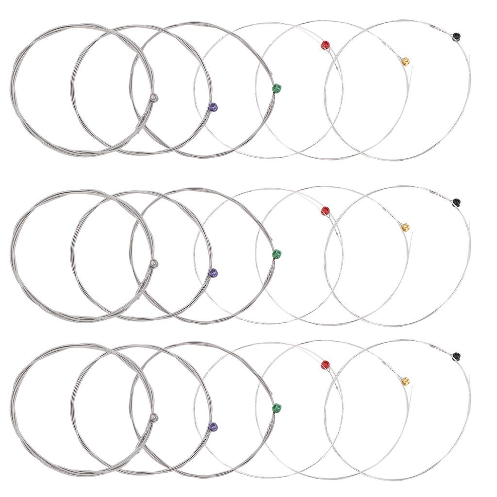 18Pcs Electric Guitar Strings Nickel Alloy Ball End Wound Regular Light for Guitarist