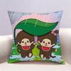 MMonchhichi New   Doublesided print Pillow Case Pattern Printed Pillowcase For Living Room Sofa Cushion Cover