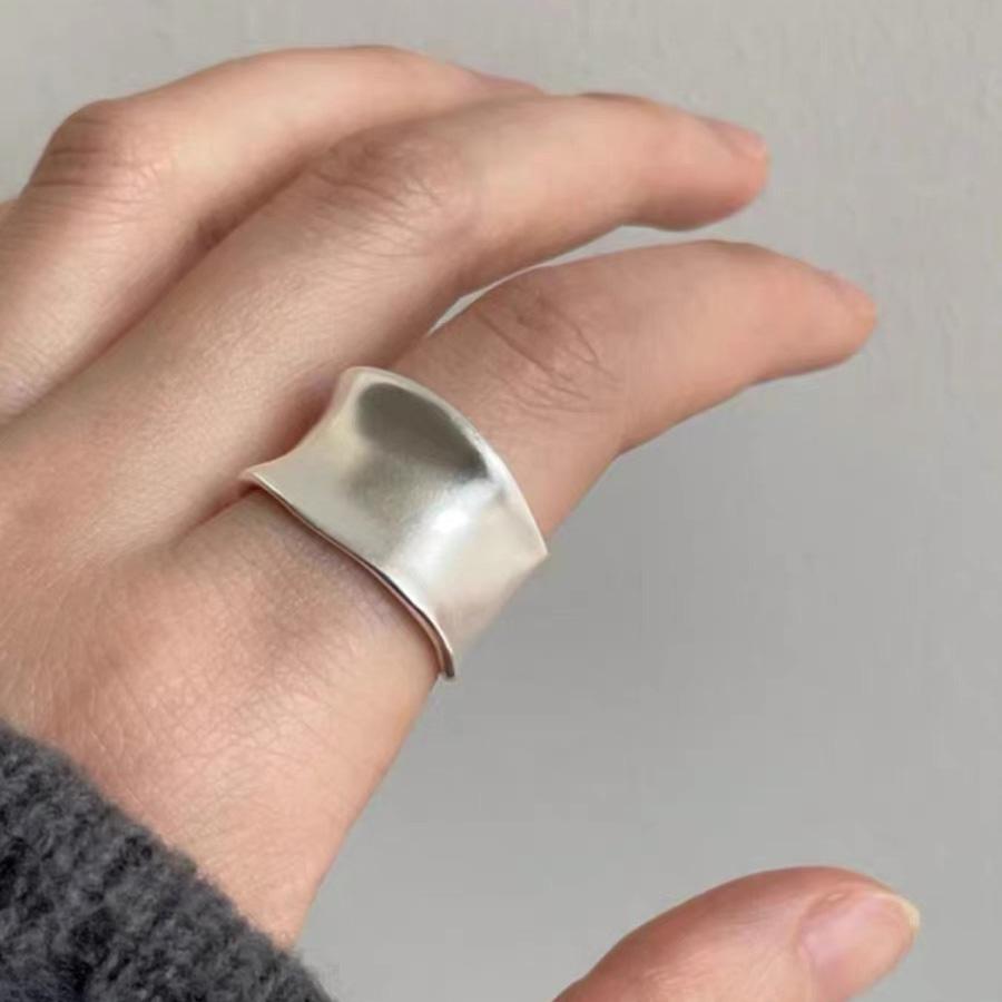 Xiaomi BF CLUB 925 Sterling Rings for Women Wide Fashion Geometric Vintage Handmade Irregular  Ring Party Gifts