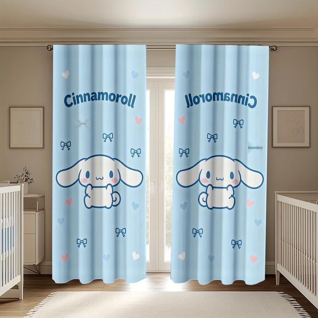 Adorable Anime Dog Blackout Curtains for Bedroom, Kitchen, and Bathroom