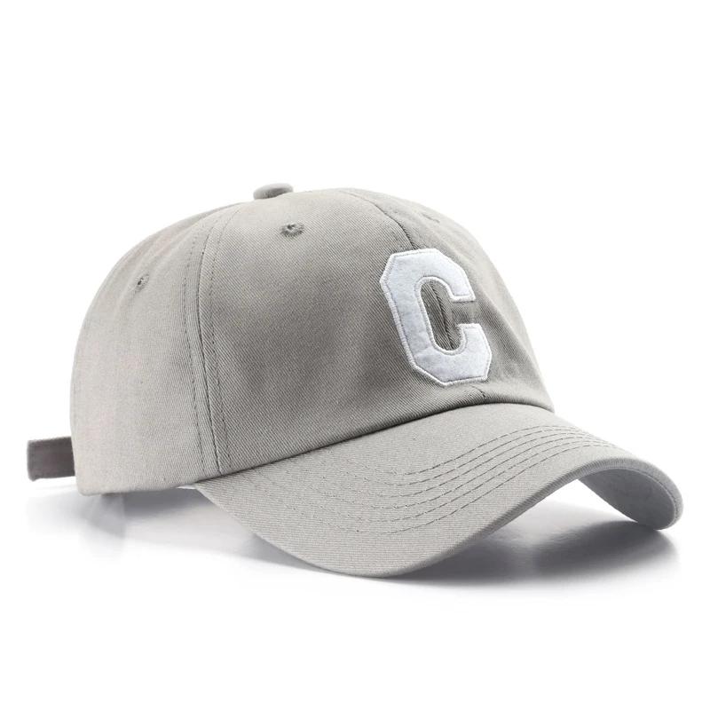 New Retro C Letter Embroidered Unisex Baseball Cap for Women Hip Hop Solid Snapback Hats Men Adjustable Summer Sun Trucker Hat