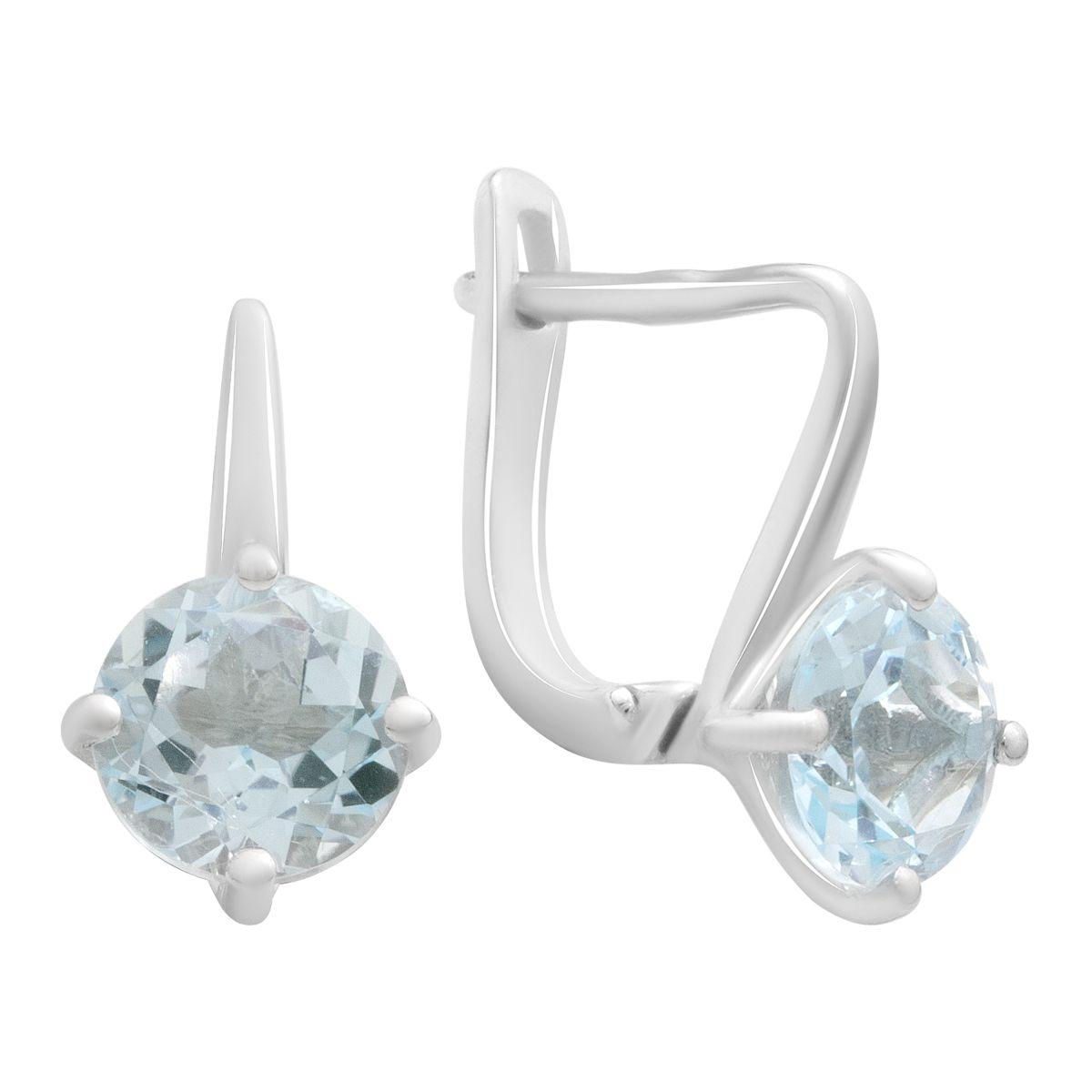 

Серебряные серьги с натуральным топазом 4.513ct (2188223) небо синє світло кольору