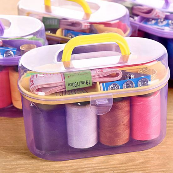 10 Teile/satz Nähzeug Box Tragbare Transparente Schale Themen Pin Schere Nähset Haushaltswaren