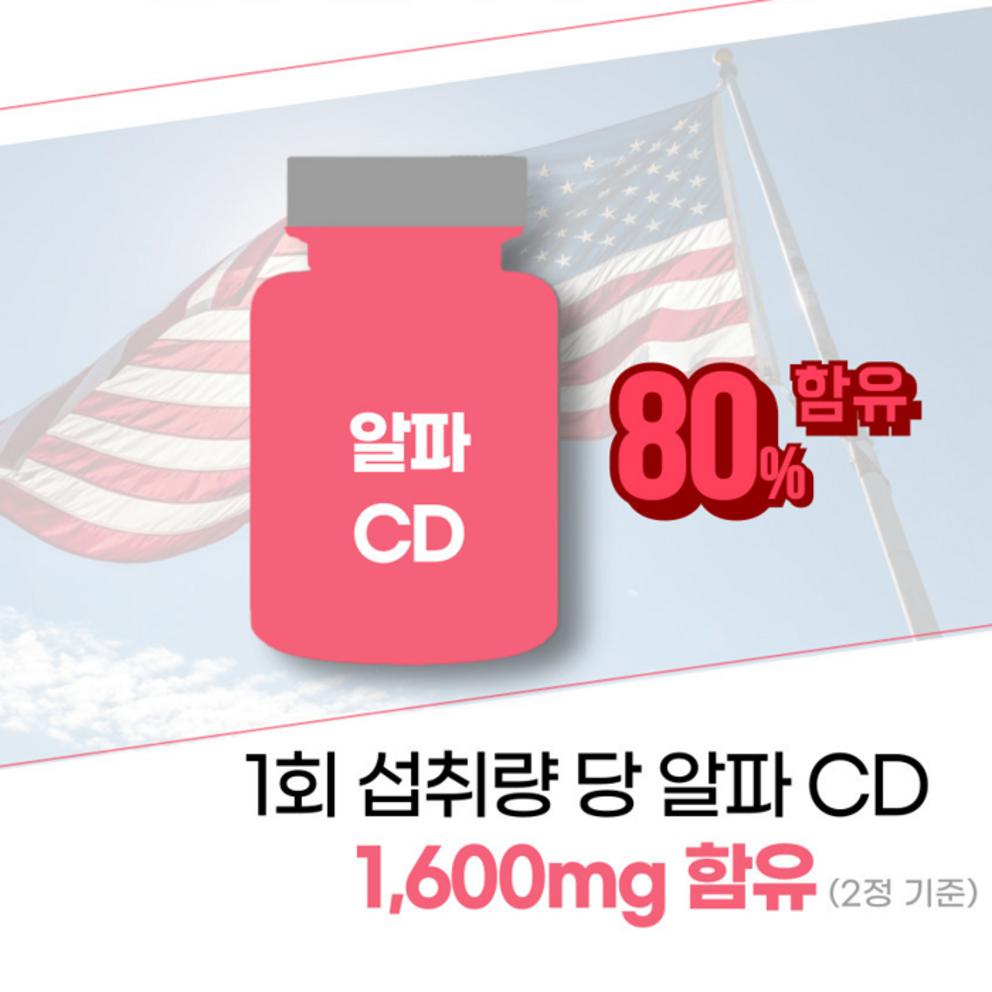 Alpha Cyclodextrin Powder Tablets, Korean MFDS Certified, with Psyllium Husk - 60 Tablets X 5 Packs