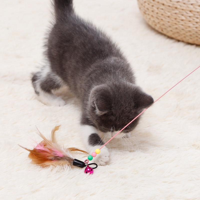 Automatic Cat Teaser: Suction Cup Feather Wand for Self-Play and Boredom Relief