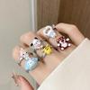 Dripping Oil Cartoon Cute Open Ring Fashion Personality Niche Design Childlike Ring Index Finger Ring Girl