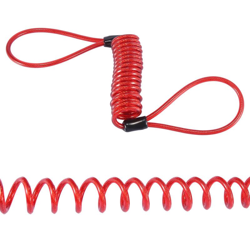 1 Set Motorcycle Disc Brake Lock With Red Rope Kit Aluminum Alloy Mountain Road Bike Anti-theft Lock