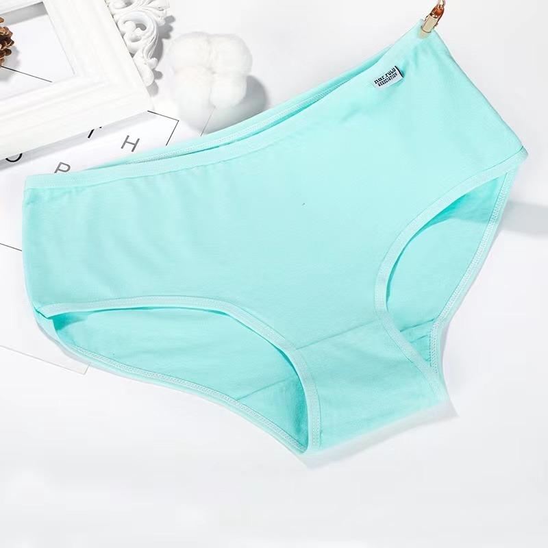 1Pc/Plus Size Truser Dameundertøy Bomullstruser Jenter Ensfarget Sexy undertøy Shorts Pustende underbukse Dame