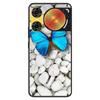 For ZTE Nubia Music 2 Case 2025 Soft Black Silicone Bumper Butterfly Painted Phone Cover for Nubia Music2 Cases Fundas Capa