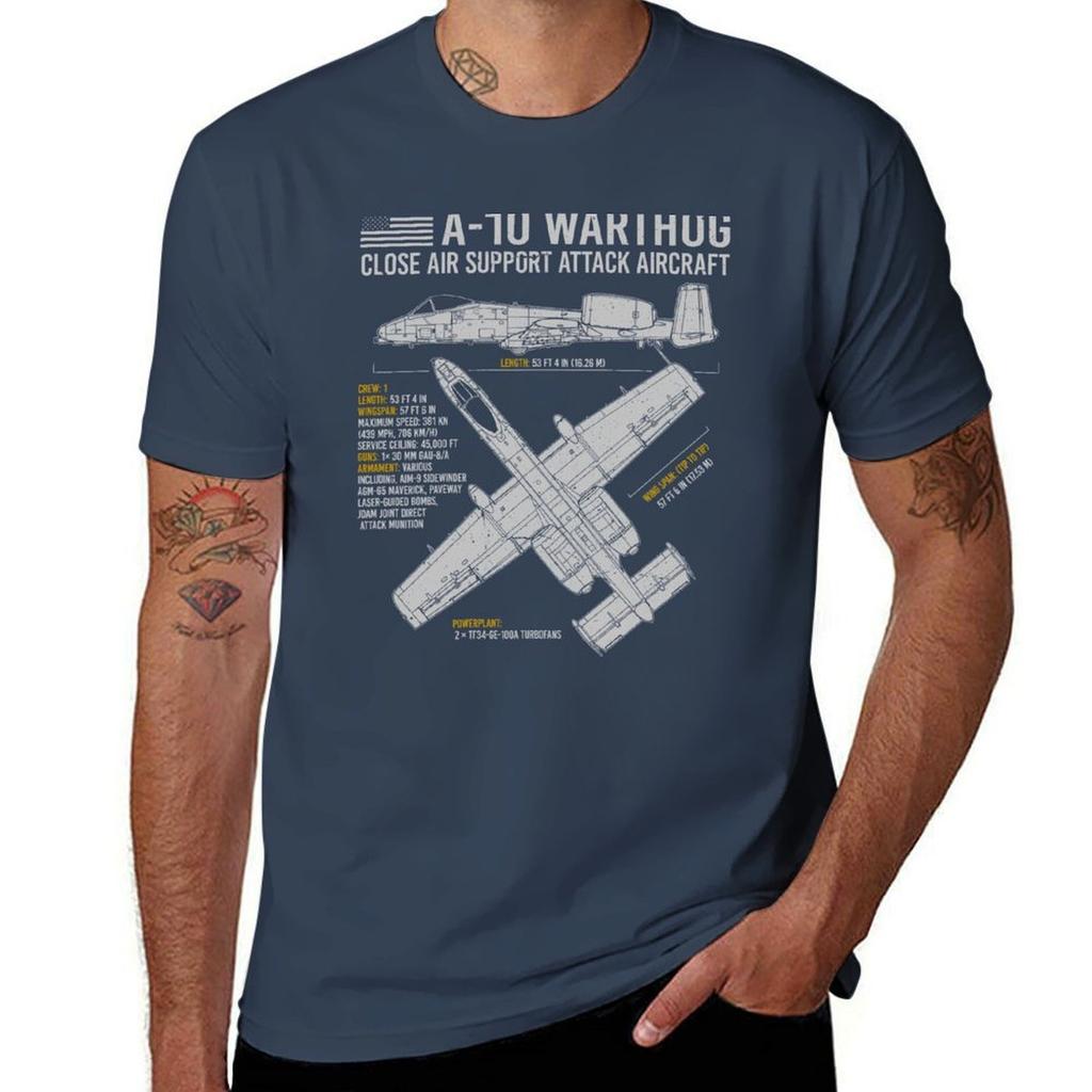 A10 Warthog Us Aircraft Plane Usaf Airplane Blueprint Tshirt Lightweight Gym Training Tshirt